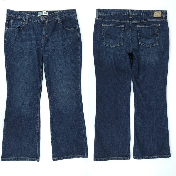 Levis Womens Misses 14 Short 37x28 Signature Low Rise Bootcut Dark Wash Jeans - Picture 2 of 8